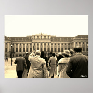 Vintage Austria Vienna Schonbrunn houses Poster