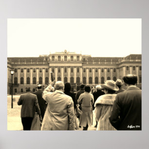 Vintage Austria Vienna Schonbrunn houses Poster