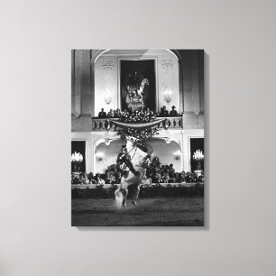 Vintage Austria Vienna Spanish Courbette Canvas Print