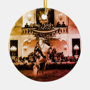 Vintage Austria Vienna Spanish Courbette Ceramic Tree Decoration