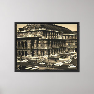 Vintage Austria Vienna Staatsoper opera Canvas Print