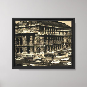 Vintage Austria Vienna Staatsoper opera Canvas Print