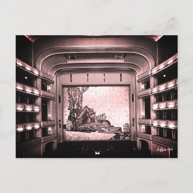 Vintage Austria Vienna Staatsoper opera inside Postcard (Front)