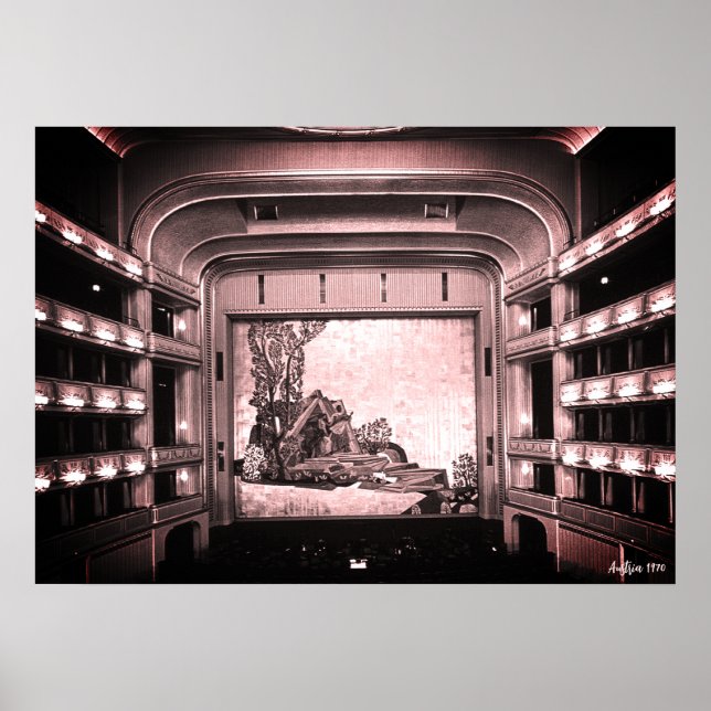 Vintage Austria Vienna Staatsoper opera inside Poster (Front)