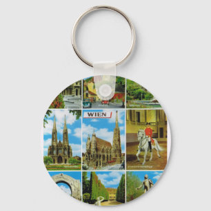 Vintage Austria, Wien, Vienna, Multiview Key Ring