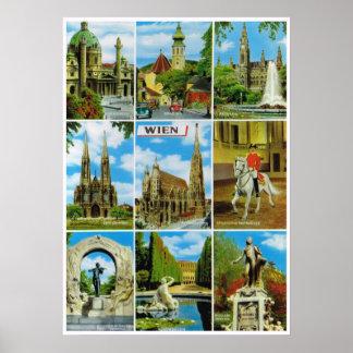Vintage Austria, Wien, Vienna, out and about Poster