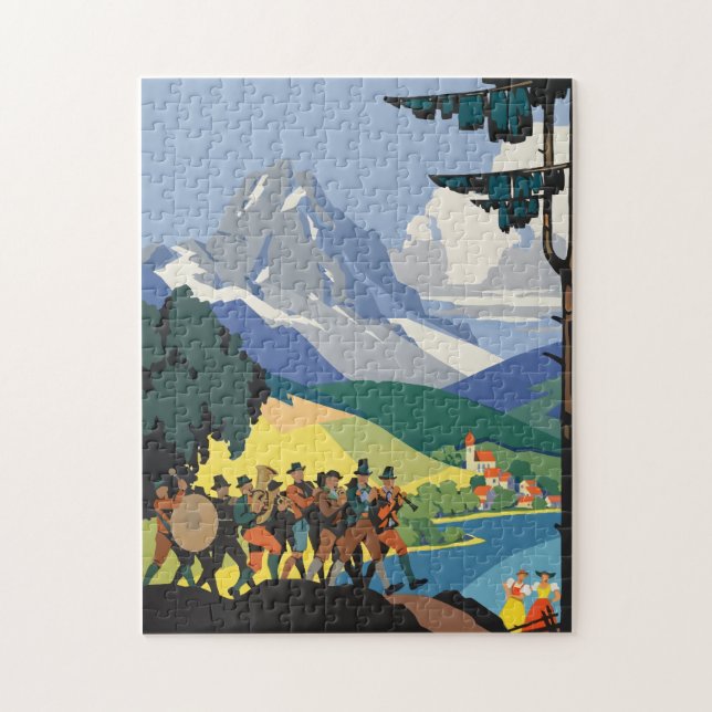 Vintage Austrian Poster Jigsaw Puzzle (Vertical)