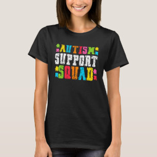 Vintage Autism Awareness Autism Squad Support Team T-Shirt