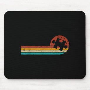 Vintage Autism Puzzle Mom Dad Autism Awareness Mouse Mat