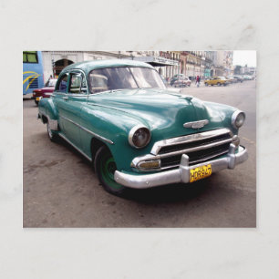 Vintage Auto in Cuba Postcard