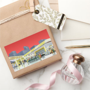 Vintage Auto Mechanics Complete Car Service Garage Rectangular Sticker