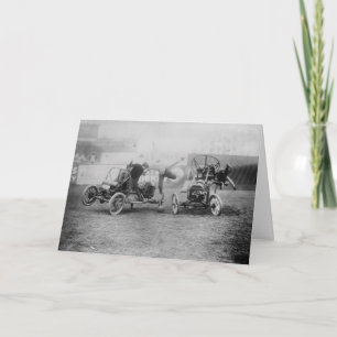 Vintage "Auto Polo" Sports Car Motorsports Jigsaw  Card