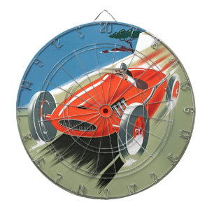 Vintage Auto Racing Dartboard
