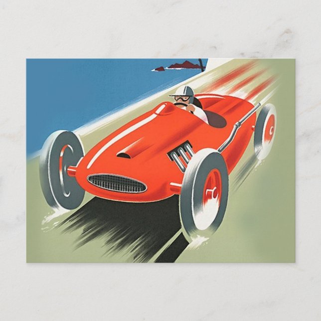 Vintage Auto Racing Post Cards (Front)