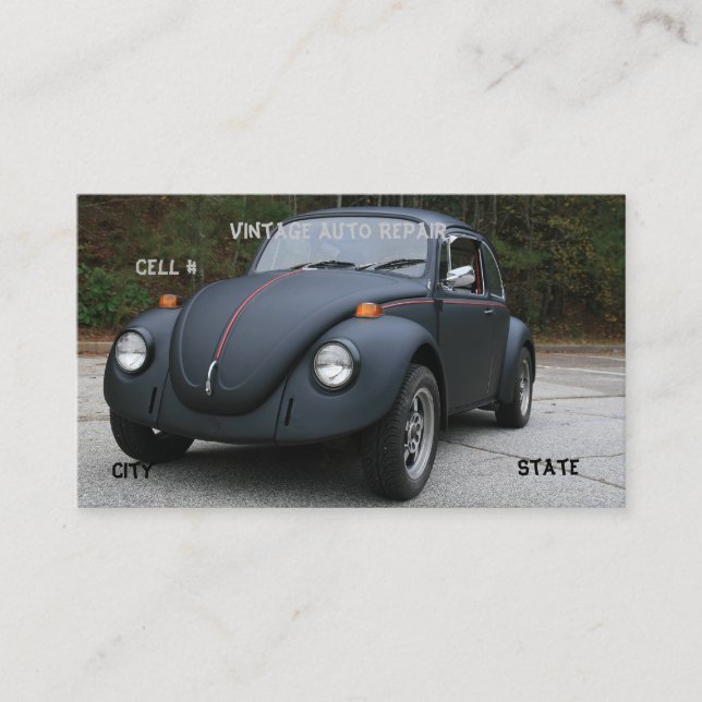 Vintage Auto Repair Business Card (Front)