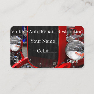 Vintage Auto Repair & Restoration Business Card