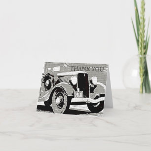 Vintage Auto Thank You Note Card