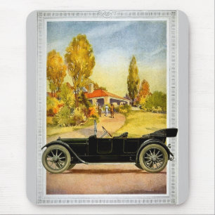 Vintage Automobile Advertising Mouse Mat