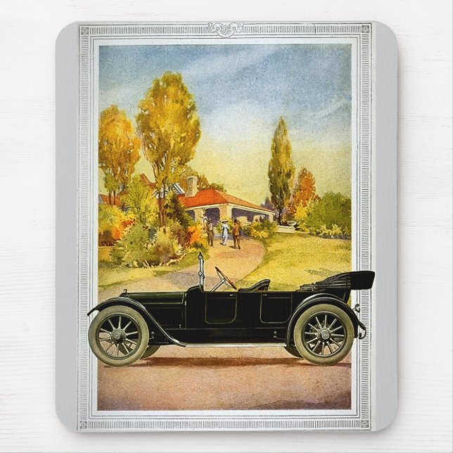 Vintage Automobile Advertising Mouse Mat (Front)