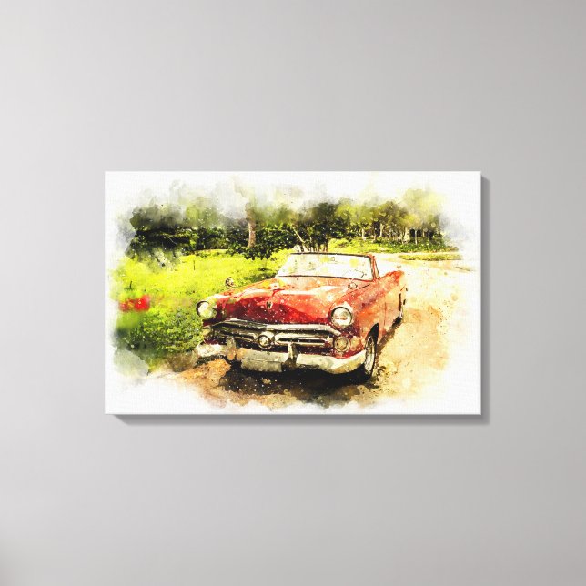Vintage Automobile Canvas Print (Front)