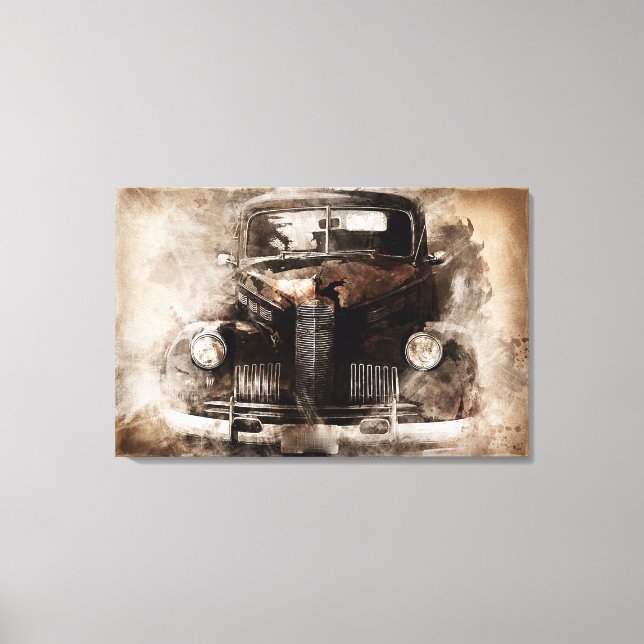 Vintage Automobile Canvas Print (Front)