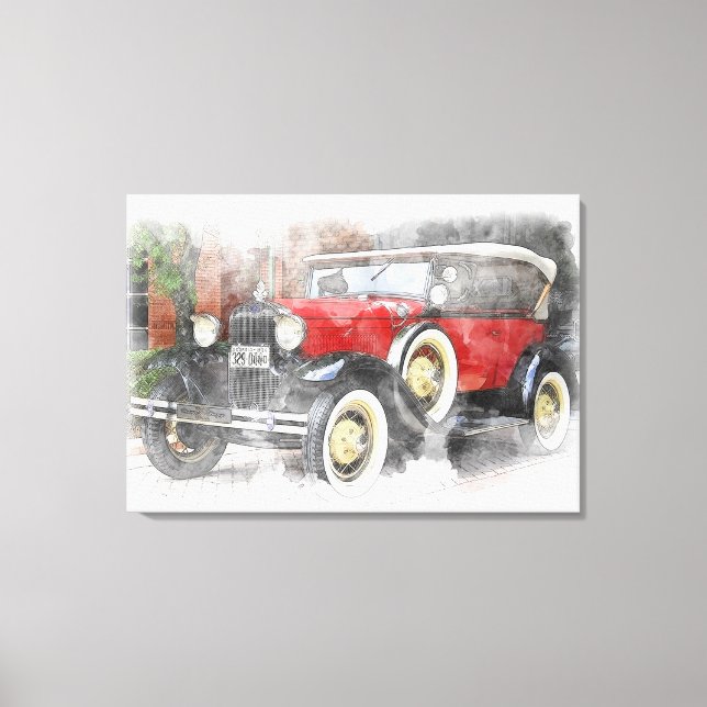 Vintage Automobile Canvas Print (Front)