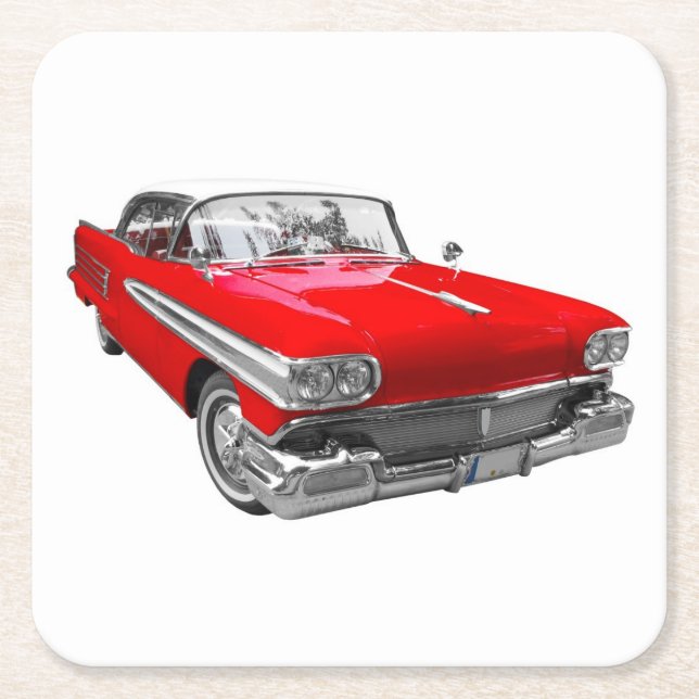 Vintage Automobile Coaster Set (Front)