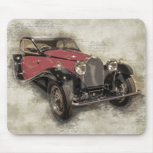 Vintage Automobile Mouse Mat (Front)