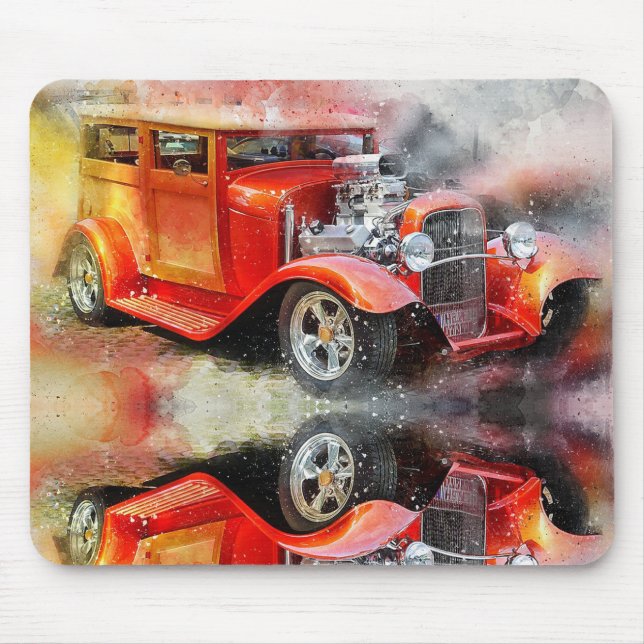 Vintage Automobile Mouse Mat (Front)