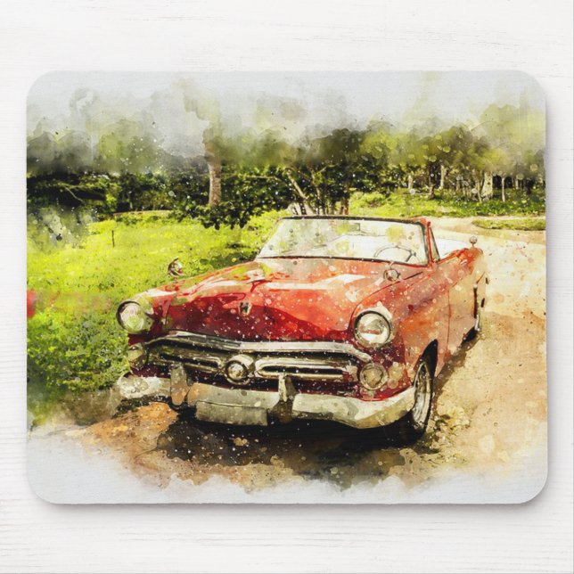 Vintage Automobile Mouse Mat (Front)