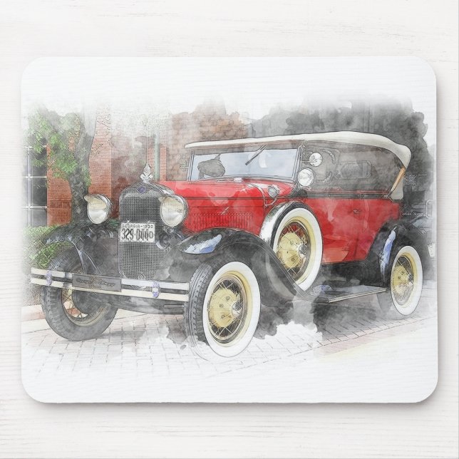 Vintage Automobile Mouse Mat (Front)