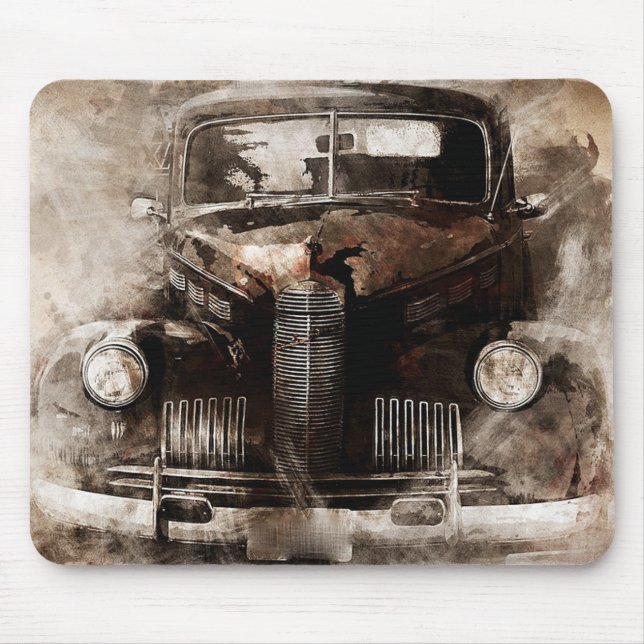 Vintage Automobile Mouse Mat (Front)