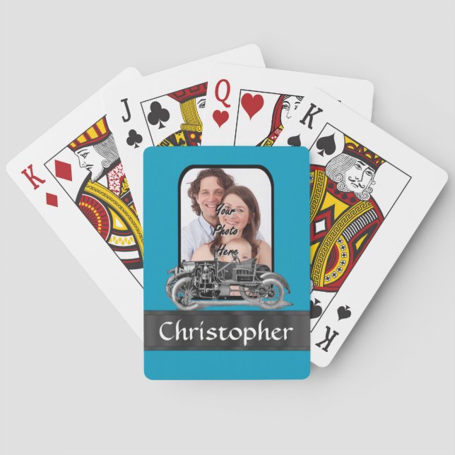 Vintage automobile playing cards (Back)
