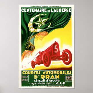 Vintage Automobile Race Poster