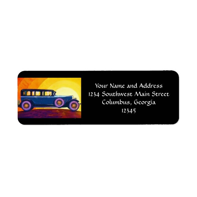 Vintage Automobile Rainbow Sunset (Front)
