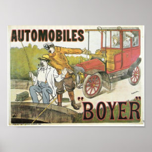 Vintage Automobiles Boyer ad Poster