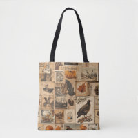 Vintage Autumn Collage Pattern | Rustic Ephemera