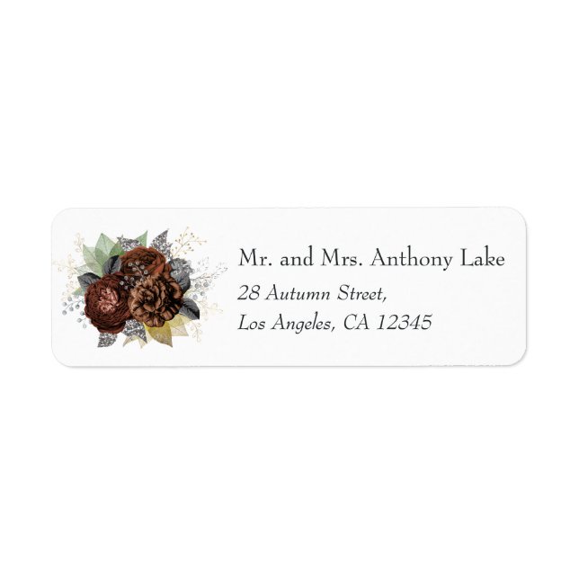 Vintage Autumn Fall Floral Bouquet Wedding (Front)