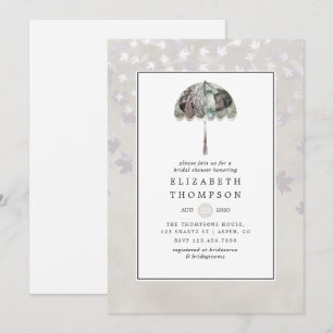 Vintage Autumn - Fall White Bridal Shower Invitation