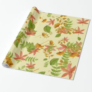 Vintage Autumn foliage Wrapping Paper