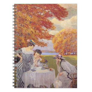 Vintage Autumn Garden Tea Party Elegant Edwardian Notebook