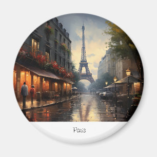 Vintage autumn in Paris France Magnet