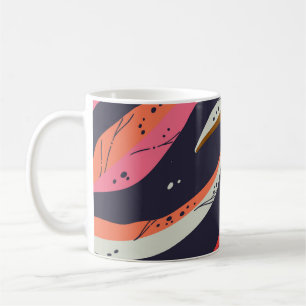 Vintage autumn leaf seamless pattern background. C Coffee Mug