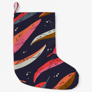 Vintage autumn leaf seamless pattern background. C Small Christmas Stocking