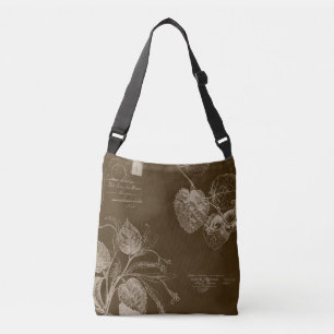 Vintage Autumn Leaves Crossbody Bag