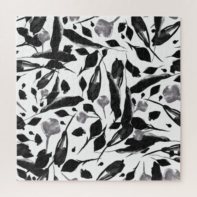 Vintage Autumn Leaves, Seamless Background. Jigsaw Puzzle (Vertical)