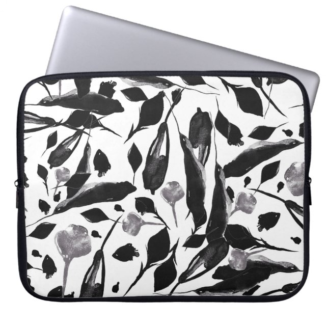 Vintage Autumn Leaves, Seamless Background. Laptop Sleeve (Front)