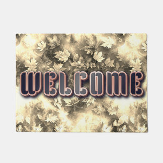 Vintage Autumn Leaves Welcome Mat