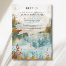 Vintage Autumn Mountain Lake Fall Wedding Details