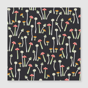 Vintage autumn mushrooms pattern design.